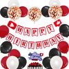 YouTube Themed Party Supplies, YouTube Inspired Birthday Banner Social Media Cake Topper for Subscribe Play Video Theme Birthday Party Decorations