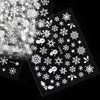 30 Sheets Christmas Nail Art Stickers Decals 3D Self-Adhesive Snowflake Nail Stickers White Snowmen Santa Claus Elk Nail Supplies New Year DIY Nail Decals