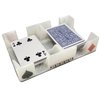 Busting with Pips Playing Card Tray - Sides Have a Heart, Club, Diamond, Spade Pattern - Plastic Caddy for Card Games Like Canasta, Rummy, UNO (Crystal)