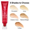 FV Waterproof Liquid Foundation with Matte Finish, Lightweight, Oil-Free, Natural Look Makeup for Combination & Oily Skin, Light to Medium Coverage,Natural Beige, 1 fl. oz.