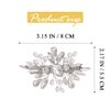 EVAZEN Crystal Wedding Hair Clip Silver Rhinestone Bride Hair Clips Pearl Bridal Hair Accessories for Women and Girls