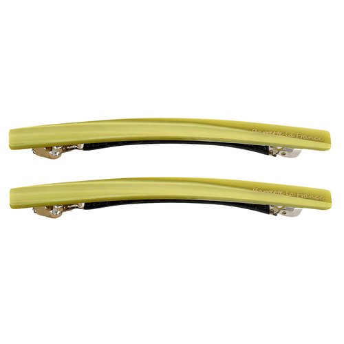 4.17" Long Shiny Acrylic Bow Barrettes Clips Blade Spring Ponytail Holder Hair Clips French Barrettes Hair Pins Ponytail Clips Hairdressing Hairpins for Hair Styling Thick Hair (Green)