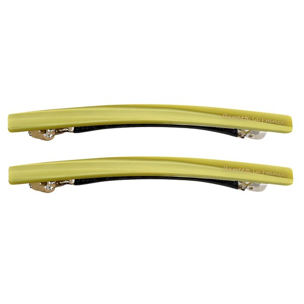 4.17" Long Shiny Acrylic Bow Barrettes Clips Blade Spring Ponytail Holder Hair Clips French Barrettes Hair Pins Ponytail Clips Hairdressing Hairpins for Hair Styling Thick Hair (Green)