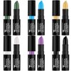 Joyeee Eye Black Stick for Sports, 6Pcs Face Paint Stick, Eyeblack Stick for Football Baseball, for Sports/Clown Makeup/Halloween/Costume Parties Accessories, Black/White/Green/Blue/purple/Orange
