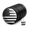 Subdued American USA Flag Black White Military Tactical Tire Rim Wheel Aluminum Valve Stem Caps