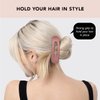 Kitsch 3pc (Terracotta) Flat Hair Clips for Women, Recycled Lay Flat Claw Clips for Thick Hair, Flat Hair Claw Clips,Flat Claw Clips for Thin Hair, Flat Clips for Hair, Hair Accessories for Girls