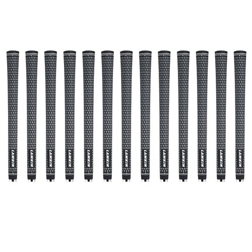 Lamkin Crossline Undersize Golf Grips, 13 Piece Golf Grip Bundle, Black/White, 580 Round