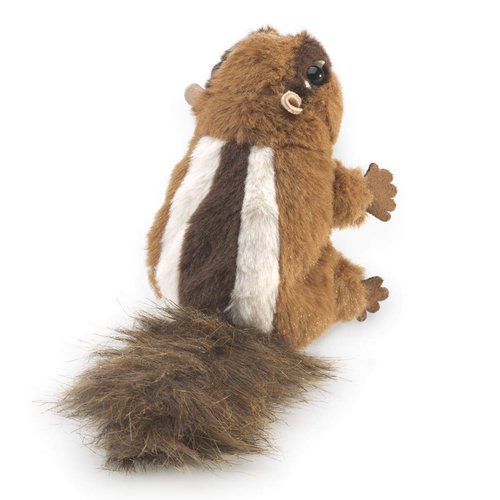 Folkmanis Mini Chipmunk Finger Puppet Tan, White, Brown, 1 EA