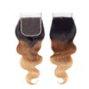 𝗜𝗻𝘀𝗤𝘂𝗲𝗲𝗻 Ombre Human Hair Bundles with Closure 100% Unprocessed Virgin Brazilian Human Hair Body Wave 4 Bundles with 4x4 Lace Closure Free Part (10 10 10 10+10#T1B/4/27)