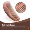 YAKUNCL Thickened Peach Wood Comb, Carved Wooden Comb, Anti Static Wooden Comb, Wooden Comb for Women, Wooden Hair Comb for All Hair Styles