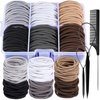 YGDZ Hair Ties for Thick Hair, 150 PCS Hair Elastic 5CM Ponytail Holders No Hair Damage, Rubber Bands for Hair, Elastic Hair Ties for Women, Men, Girls (4mm)