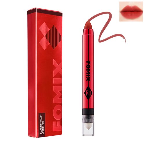 Velvet Matte Lipstick Stick with Brush-2 in 1 Double Head Lip Crayon, Waterproof Long Lasting Lip Stain Non-stick Lipgloss Pencil Lipstick, Lip Makeup Pen, Thanksgiving Gift for Girl Women-03#
