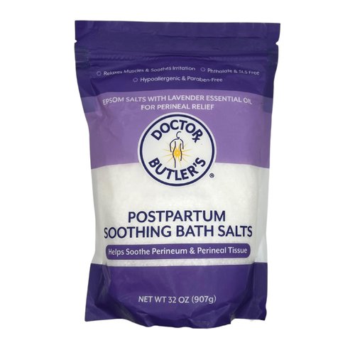 Doctor Butler’s Postpartum Soothing Bath Salts – Epsom Bath Salts for Women for Postpartum Recovery, Hemorrhoids, Discomfort, and Helps Soothe Perineum and Perineal Tissues After Birth (32 oz.)