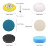 Car Headlight Restoration Kit, 3 Inch Car Polishing Sanding Discs with 1/4 Inch Shank Backing, Scouring Pads, Buffing Sponge, Soft Interface, Woolen Buffer, 41PCS