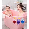 MURRI&MURRDI 3 Pcs Bath Loofah for Kids, Soft Child Sponge for Shower Animal Body Scrubber Kids Cute Cartoon Bath Sponge for Kids Bath Pouf Mesh Loofah Sponge for Kids 55g (3 Cartoon A)