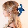 Cute Ocean Killer Whale Hair Clip,Acetate Claw Clips,Hair Clips for Women,Royal Blue