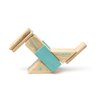 Tegu Robo Magnetic Wooden Block Set, Electric Aqua, 8 PIECE