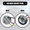 Flygun 2 PCS 1157 Car LED Bulb Socket with Wiring Harness, Waterproof Socket Harness Connector Adapter, Signal Brake Light Tail Light Bulb Socket Holder, Universal Accessories for Most Cars (Gray)
