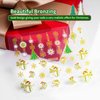 PrettyDiva Christmas Nail Stickers - 10 Packs 3D Metal Gold Xmas Design Self-Adhesive Nail Decals, Bronzing Snowflakes Snowmen Santa Xmas Tree Nail Art Stickers Tips DIY Decoration for Women Kids