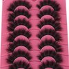 Mink Lashes Fluffy 8D False Eyelashes Wispy Eye Lashes Cat-Eye Long 18 MM Dramatic FANXITON 7 Pairs Pack Volume Thick Faux Mink Lashes Multipack