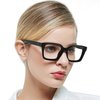 MARE AZZURO Women’s Reading Glasses +3.5 Stylish Readers for Female 3.50 Square Oversized Reader 350 with Spring Hinge