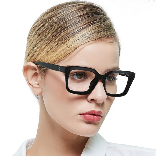 MARE AZZURO Women’s Reading Glasses +3.5 Stylish Readers for Female 3.50 Square Oversized Reader 350 with Spring Hinge