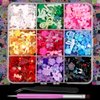 Sinyanail 9 Colors 3D Resin Nail Charms Butterfly Bear Rose Flower Bow Snake Rabbit Animal Shaped Hollow Star Heart Pearls Jewelry for Nail Art Design DIY Crafts Accessories(9 Charms)
