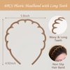 6PCS Plastic Headbands for Women Non Slip Wavy Headband with Teeth Thin Headbands for Girls Hair Comb Headband Hair Accessories for Women Christmas Gifts