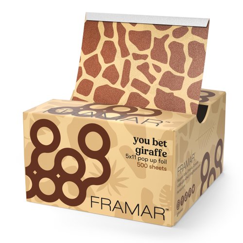 Framar Giraffe Pop Up Hair Foil, Aluminum Foil Sheets, Hair Foils For Highlighting - 500 Foil Sheets