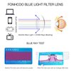 FONHCOO Blue Light Blocking Glasses Anti Blue Ray Unisex Lightweight Rimless Frameless Rectangle Computer Gaming Glasses Anti-Glare, Anti-Fatigue,Anti Eyestrain