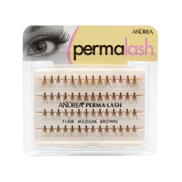 Andrea False Eyelashes Individual Lashes Knotted, Flares Medium Brown