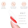 Wekcekcek 20pcs Semi Cured Gel Nail Strips, Real Nail Polish Art Stickers, Burgundy Gel Nail Stickers - Work with Any UV Lamp, Long Lasting Full Nail Wraps with Nail File and Stick