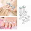 Toe Separator for Nail Polish Pedicure, Silicone Toe Spacers for Feet, 8pcs Spacers, Stretchers, Spreaders, Polish Guards(Pearl)