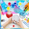Rotatingpals 12 Pcs Sea Shell Painting Kit, Arts and Crafts Gifts, DIY Seashell Jewelry Craft Kits, Art Activity Gift for Birthday Party Jewelry Making Idea Gifts