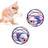 Kopida 4 Pcs Cat Toy Balls, Cat Mouse Ball Cage Cat Mouse Toy Colorful Cat Interactive Toy Pet Supplies Cat Accessories Cat Mouse Ball Toy