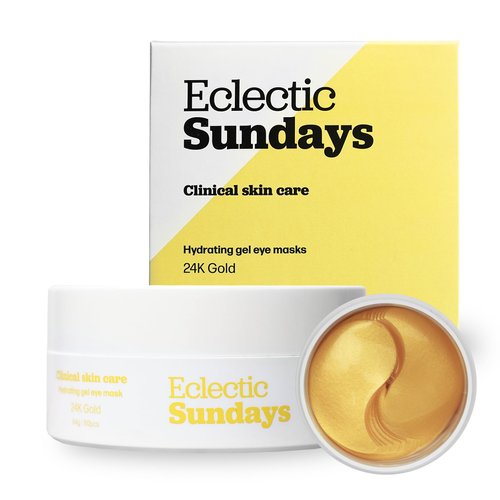 Under Eye Patches-24k Gold, Premium Quality Aloe Vera, Hyaluronic Acid, Snail Collagen-Organic Gel Eye Masks for Puffy Eyes, Eye Bags, Dark Circles, Crows Feet - 60 Patches- by Eclectic Sundays Canada