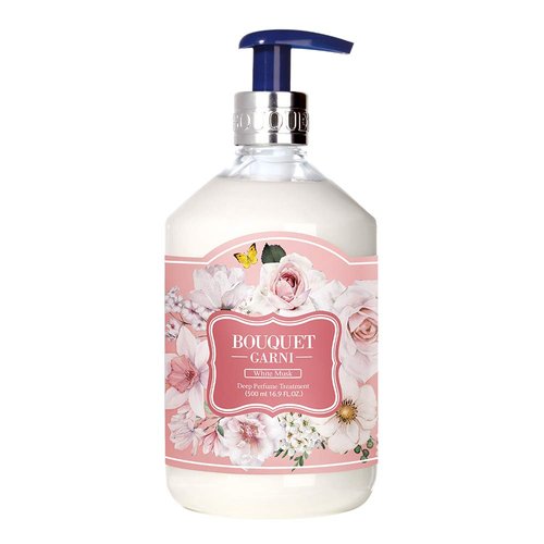 Bouquet Garni Treatment White Musk - Long Lasting Fragrance Hair Conditioner - Natrual Surfactant giving Soft and Soothing Cleansing to Scalp and Hair - Argan Oil Protein Amino 16.9 Fl oz