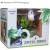 Haktoys Singing Chirping Birds with Penholder and Mini Drawer - Battery Operated Realistic Bird Motion & Sound (Batteries Included) Great Office Desk and Room Accessory