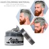 Temporary Silver Gray Hair Wax 4.23oz, Instant Hairstyle Mud Cream, Hair Pomades for Party, Cosplay, Nightclub, Masquerade, Halloween.
