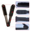 2 Pcs Clamp Hair Brush, Anti-static Double Brushes Comb with Boar Bristle, Hair Straightener Brushes Hair Splint Comb for Wet/Dry/Fine/Home/Barber Shop