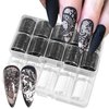 XEAOHESY 20 Rolls Black White Lace Nail Art Foil Transfer Sticker Kit Flower Foil Transfers Decals Lace Flowers Nail Foil Transfer Stickers Sheets Nail Art Sticker Foil Nail Wraps for Foil Nail Art