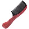 Onedor 100% Handmade Natural Violet Sandalwood With Buffalo Horn Hair Combs - Anti-Static Sandalwood Scent Natural Hair Detangler Wooden Combs (Fine Tooth)