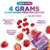Fiber Gummies for Adults 4g, Daily Prebiotic Gummy Fiber Supplement, Digestive Health Support - Plant Based Soluble Fiber, Supports Regularity & Digestion for Adults Non-GMO - 60 Gummies