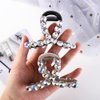 Vctitil 2 Pcs Exquisite Rhinestone Hair Claw Acrylic Hair Clip Shark Clip Hair Clasps Shiny Hair Clamps Hair Accessory For Women Girl