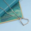 Iaceble Boho Long Heart Necklace Open Heart Pendant Necklace Floating Heart Chain Necklace Gold Hollow Heart Necklace Jewelry for Women