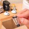 Hollowfly 5 Pcs Miniature Dollhouse Kitchen Accessories 1: 12 Scale Dollhouse Accessories Include Mini Coffee Maker Blender Toy Mini Toaster with 2 Slices Toast 2 Coffee Cup for Dollhouse Decoration