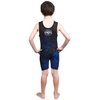 KO Sports Gear - Unisex Wrestling Singlet (Blue Dragon, Youth Medium)