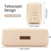 ANGOOBABY Small Pencil Case Student Pencil Pouch Coin Pouch Cosmetic Bag Office Stationery Organizer For Teen School-Beige