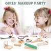 Makeup Kit Toys for 2 Year Old Girls Gifts - Wooden Makeup Toy Set Pretend Play for Toddler 2-4 - Montessori Toys for 2 3 Year Old, Christmas Birthday Gifts for Kids 3-5 with Beauty & Hair Salon Toys
