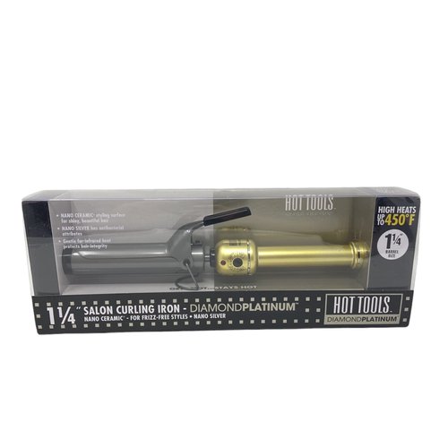 Hot Tools Salon Curling Iron Diamond Platinum 1 1/4" HTP06